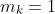 m_k=1