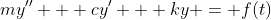 my'' + cy' + ky = f(t)