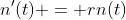 n'(t) = rn(t)