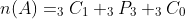 n(A)=_3C_1+_3P_3+_3C_0