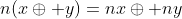 n(x\oplus y)=nx\oplus ny