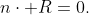 n\cdot R=0.