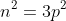 n^2=3p^2