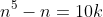 n^5-n=10k