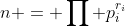 n = \prod p_i^{r_i}