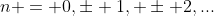 n = 0,\pm 1, \pm 2,...
