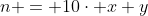 n = 10\cdot x+y