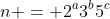 n = 2^a3^b5^c