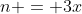 n = 3x
