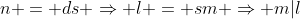 n = ds \Rightarrow l = sm \Rightarrow m|l