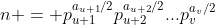 n = p_{u+1}^{a_{u+1}/2}p_{u+2}^{a_{u+2}/2}...p_v^{a_v/2}