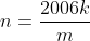 n=\frac{2006k}{m}