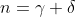 n=\gamma \delta
