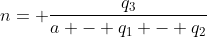 n= \dfrac{q_3}{a - q_1 - q_2}