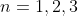 n=1,2,3