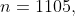 n=1105,