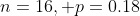 n=16, p=0.18