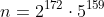 n=2^{172}\cdot5^{159}