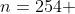 n=254 \; for \; P(V)
