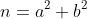 n=a^2+b^2