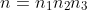 n=n_1n_2n_3