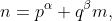 n=p^{\alpha} q^{\beta}m,