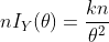 nI_Y(\theta)=\frac{kn}{\theta^2}