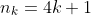 n_{k}=4k+1