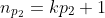 n_{p_2}=kp_2+1