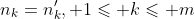 n_k=n'_k,\text{ }1\leqslant k\leqslant m