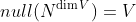 null(N^{\dim{V}})=V