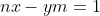 nx-ym=1