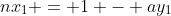 nx_{1} = 1 - ay_{1}
