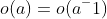 o(a)=o(a^-1)