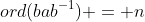 ord(bab^{-1}) = n