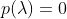 p(\lambda)=0