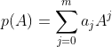 p(A)=\sum_{j=0}^ma_jA^j