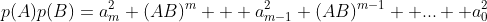 p(A)p(B)=a_m^2 (AB)^m + a_{m-1}^2 (AB)^{m-1} +...+ a_0^2