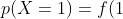 p(X=1)=f(1;N=25,n=1, n=1)=\frac{\left(\!<br />
  \begin{array}{c}<br />
    1 \\<br />
    1<br />
  \end{array}<br />
  \!\right) \left(\!<br />
  \begin{array}{c}<br />
    24 \\<br />
    0<br />
  \end{array}<br />
  \!\right)}{\left(\!<br />
  \begin{array}{c}<br />
    25 \\<br />
    1<br />
  \end{array}<br />
  \!\right)} = \frac{1}{25}