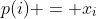 p(i) = x_i