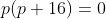 p(p+16)=0