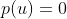 p(u)=0