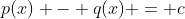 p(x) - q(x) = c
