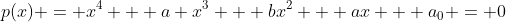 p(x) = x^4 + a x^3 + bx^2 + ax + a_0 = 0