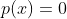 p(x)=0