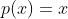 p(x)=x
