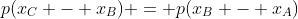 p(x_C - x_B) = p(x_B - x_A)