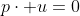 p\cdot u=0
