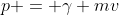 p = \gamma mv