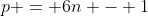 p = 6n - 1